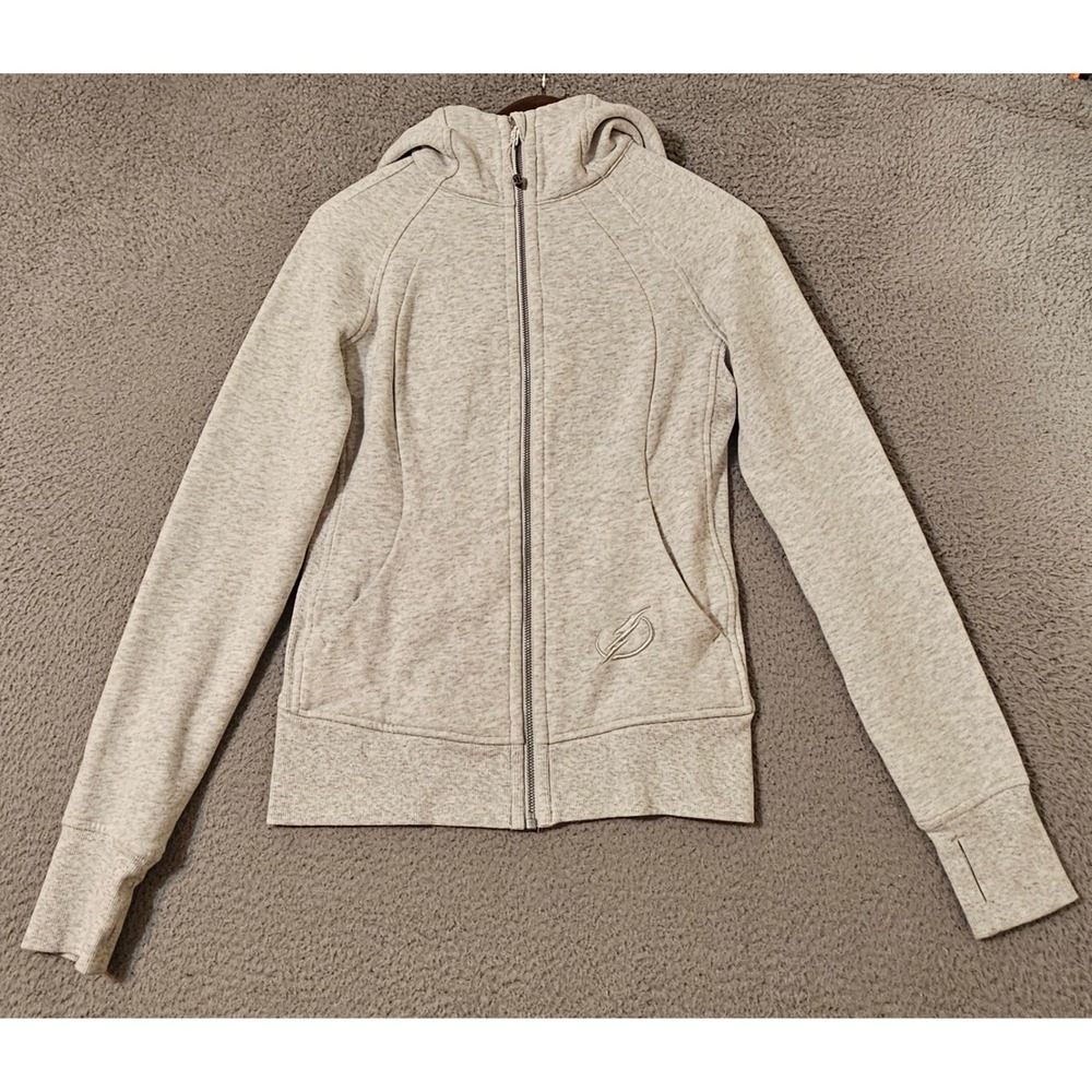 Lululemon Scuba Hoodie Women's Gray Full Zip Long Sleeve Fleece W4AWNS Size 4